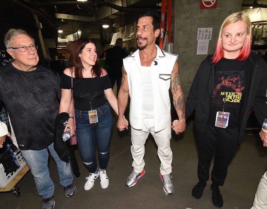 Danny Wood with his kids on NKOTB Mixtape Tour 2019