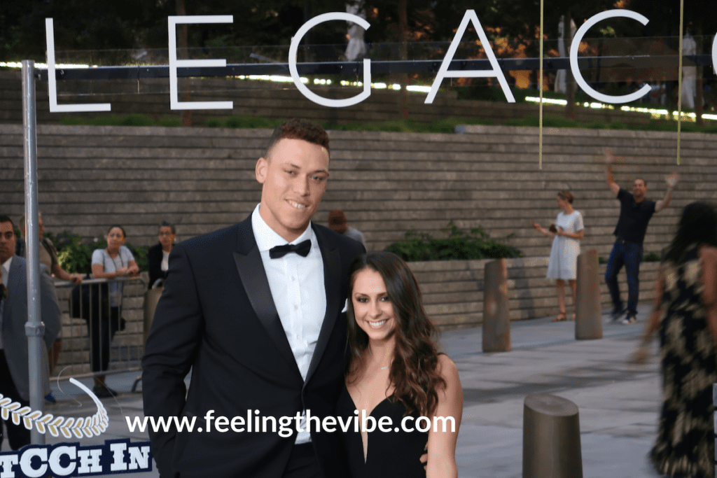 Aaron Judge arrives at the CC Sabathia Pitcchin Foundation Gala in NYC on September 16, 2019