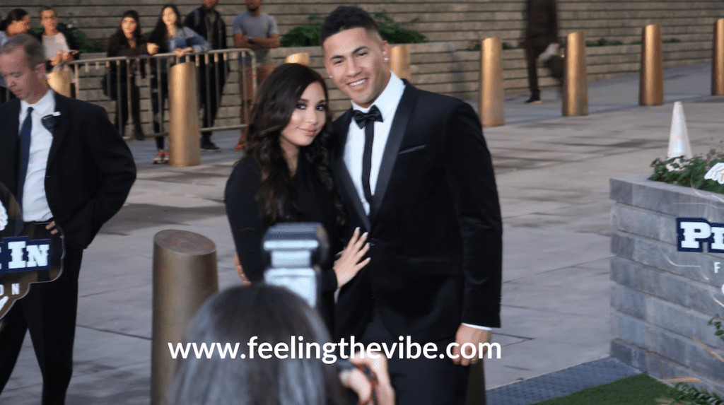 Gleyber Torres and his wife at the CC Sabathia Pitcchin Foundation Gala September 16, 2019