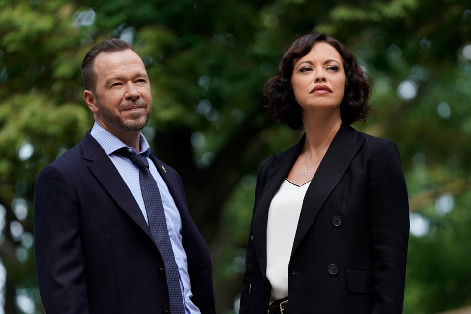 Detective Danny Reagan and Maria Baez on Blue Bloods Season 10 Premiere