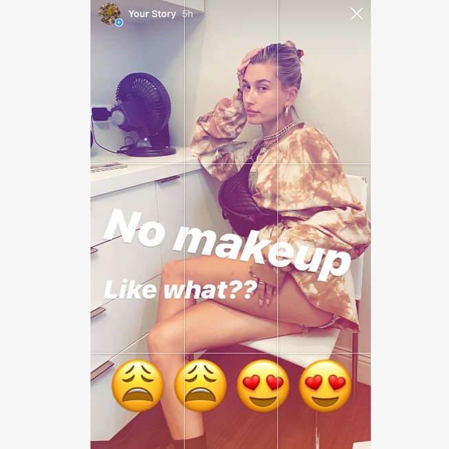 Hailey Baldwin Bieber without makeup
