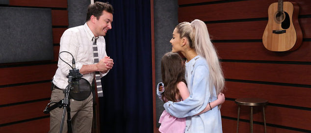 Ariana Grande Surprises Fan on Jimmy Fallon - Wearing Tall Boots