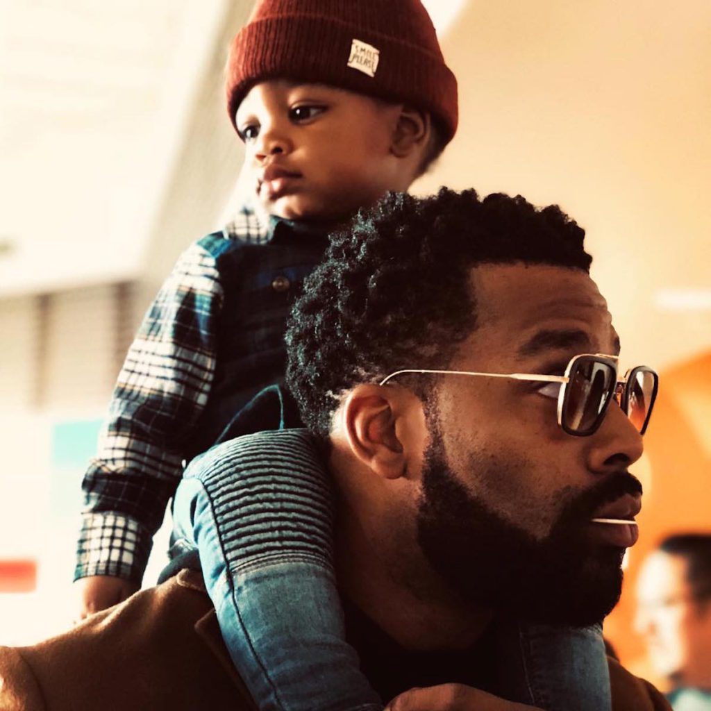 LaRoyce Hawkins' son in November 2018