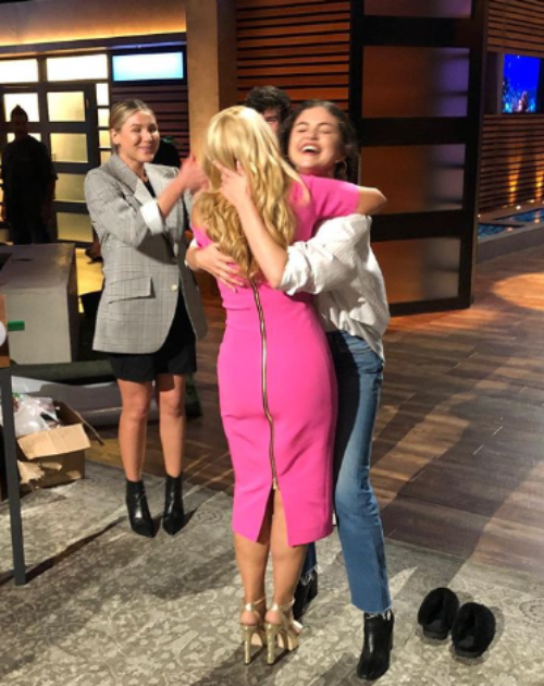 Lori Greiner and Selena Gomez on Shark Tank