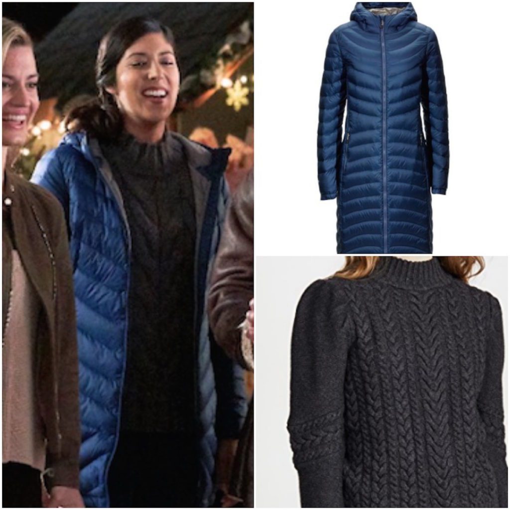 Blue Puffer Coat, Charcoal Sweater, 'Nostalgic Christmas'