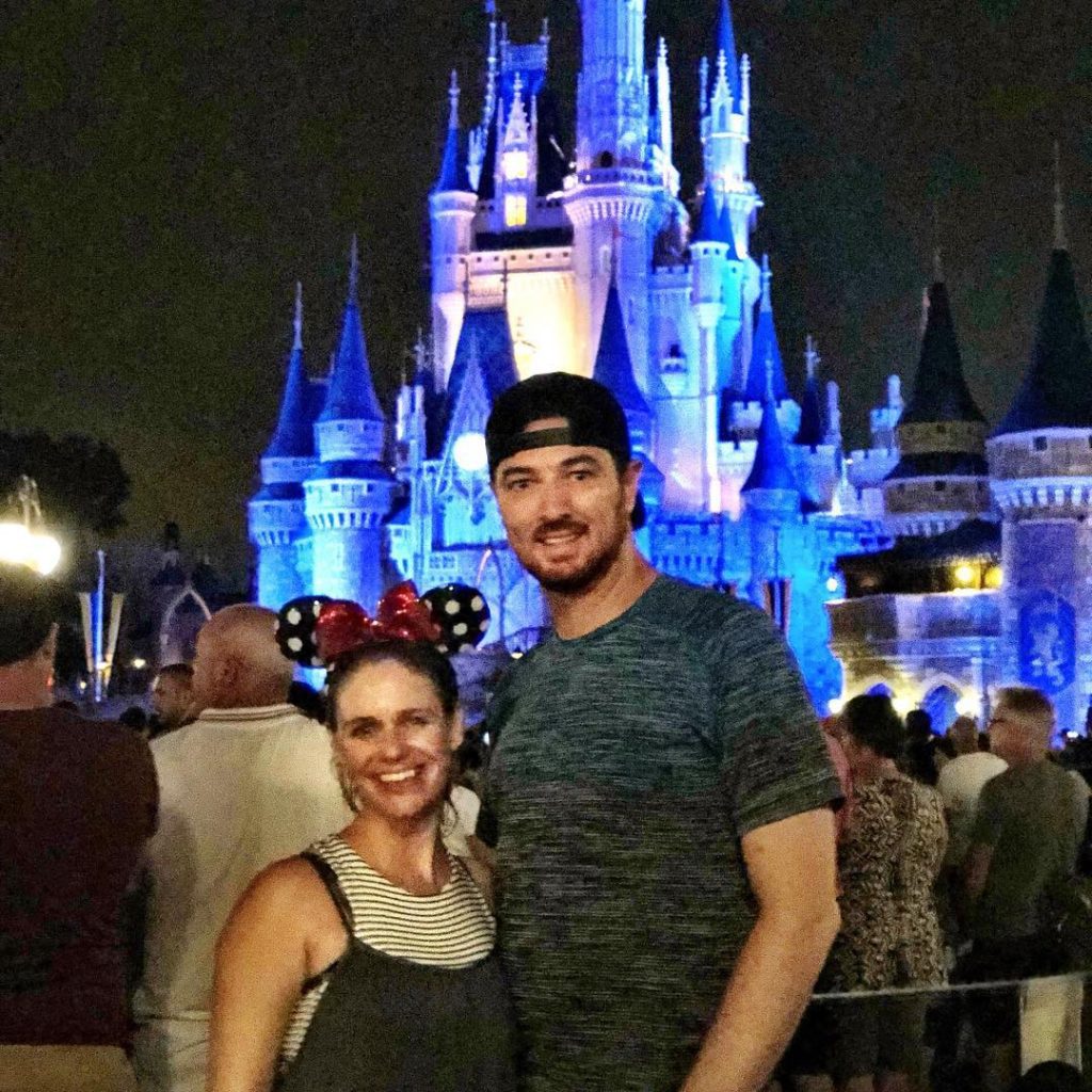 Andrea Barber and boyfriend Michael go to Disney World.