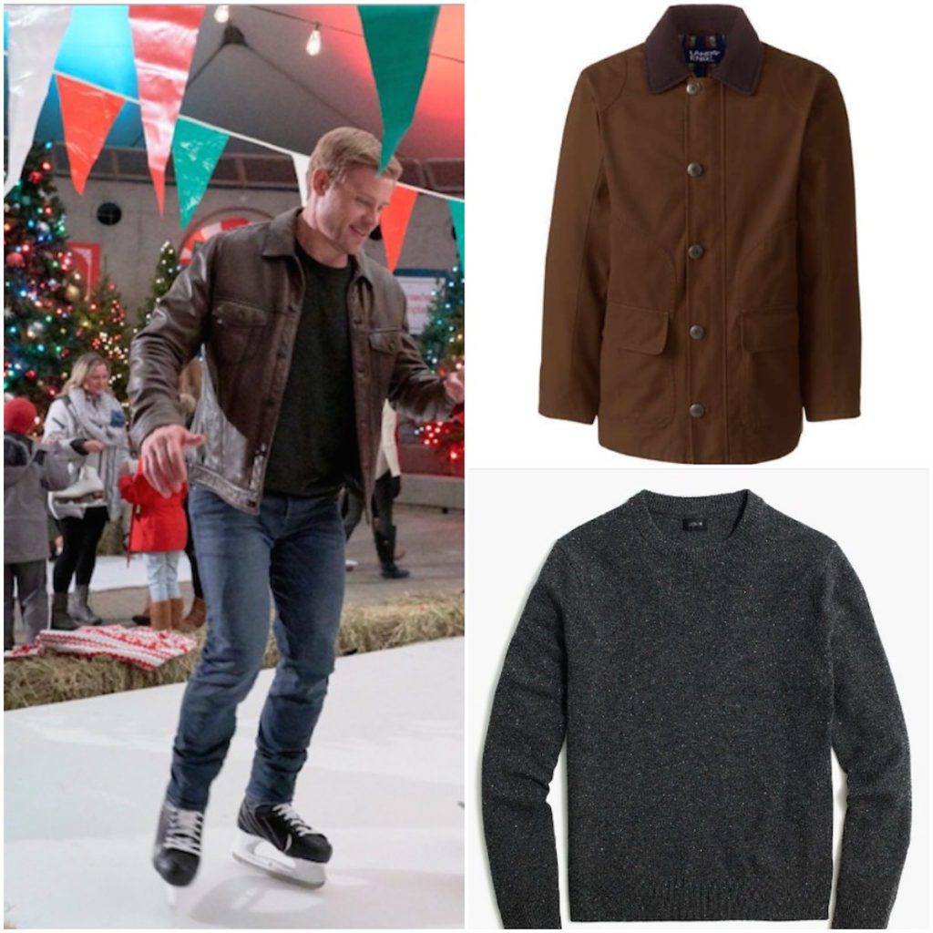 Brown Moto Jacket, Charcoal Sweater, 'Nostalgic Christmas'