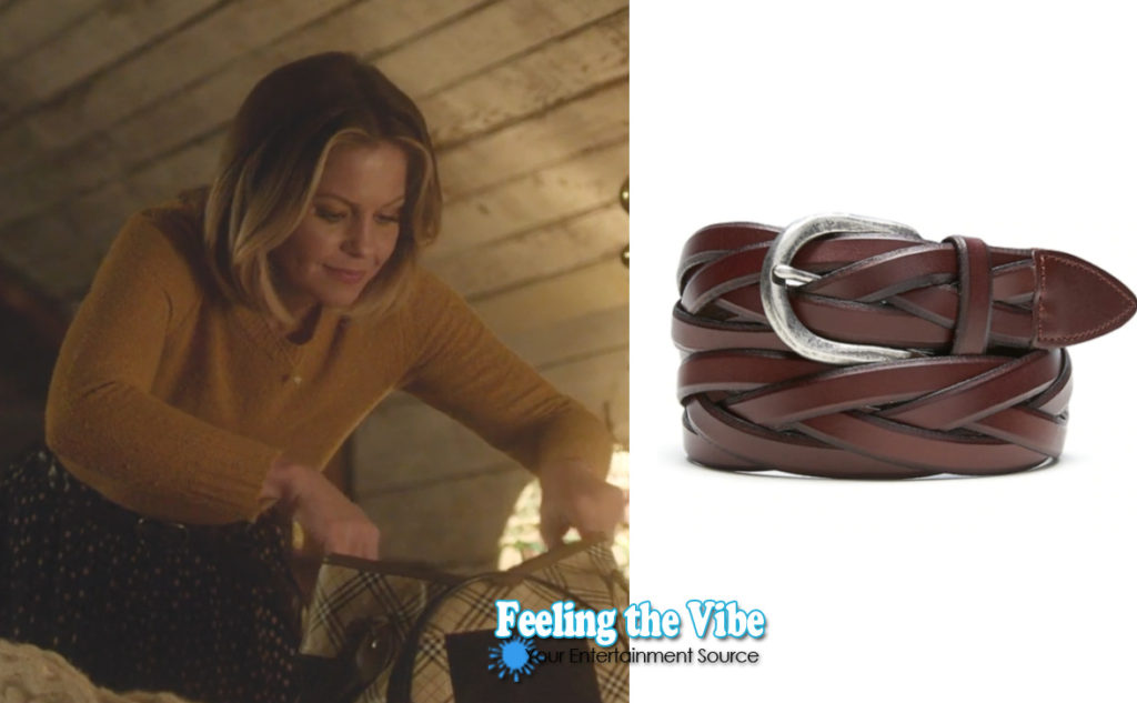 Candace Cameron brown belt in Christmas Town on Hallmark Channel