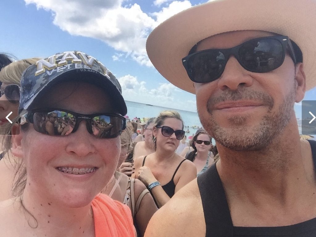 Paula with Donnie Wahlberg of NKOTB