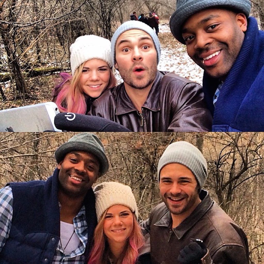 LaRoyce Hawkins with Patrick John Flueger's family - November 2013