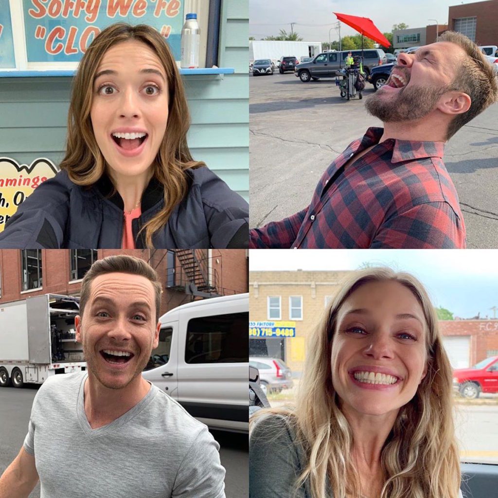 Marina Squerciati, Patrick John Flueger, Jesse Lee Soffer, and Tracy Spiridakos of 'Chicago PD'