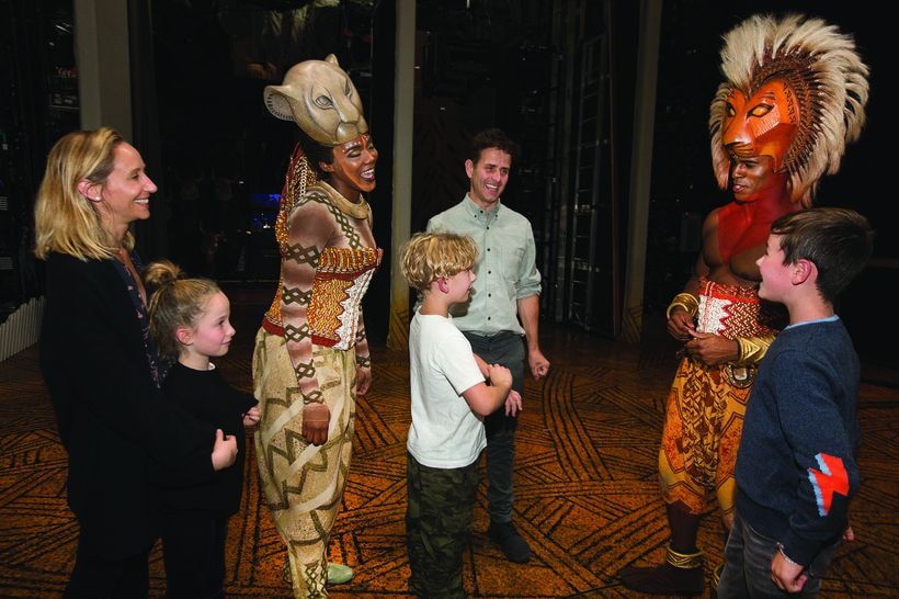 Joey McIntyre and his family met cast members from “The Lion King”
