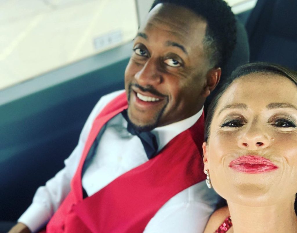 Jaleel White and Soleil Moon Frye in Staging Christmas on Lifetime