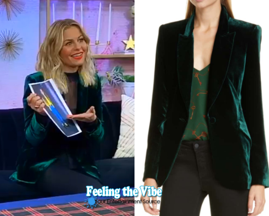 Candace Cameron Bure in green velvet blazer from Us Weekly Magazine interview