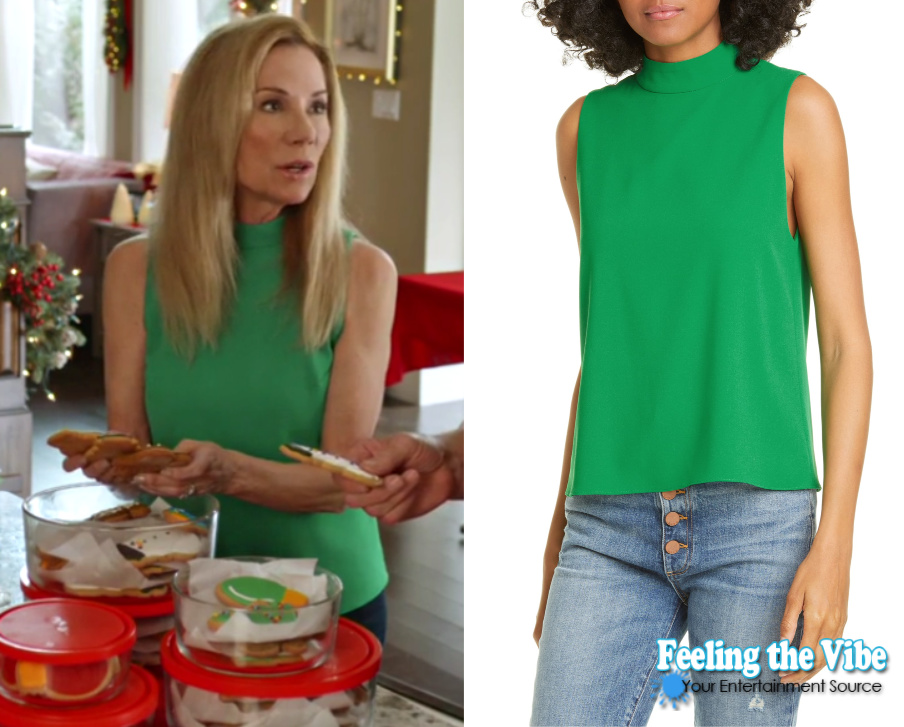 Kathie Lee Gifford green sleeveless shirt in A Godwink Christmas