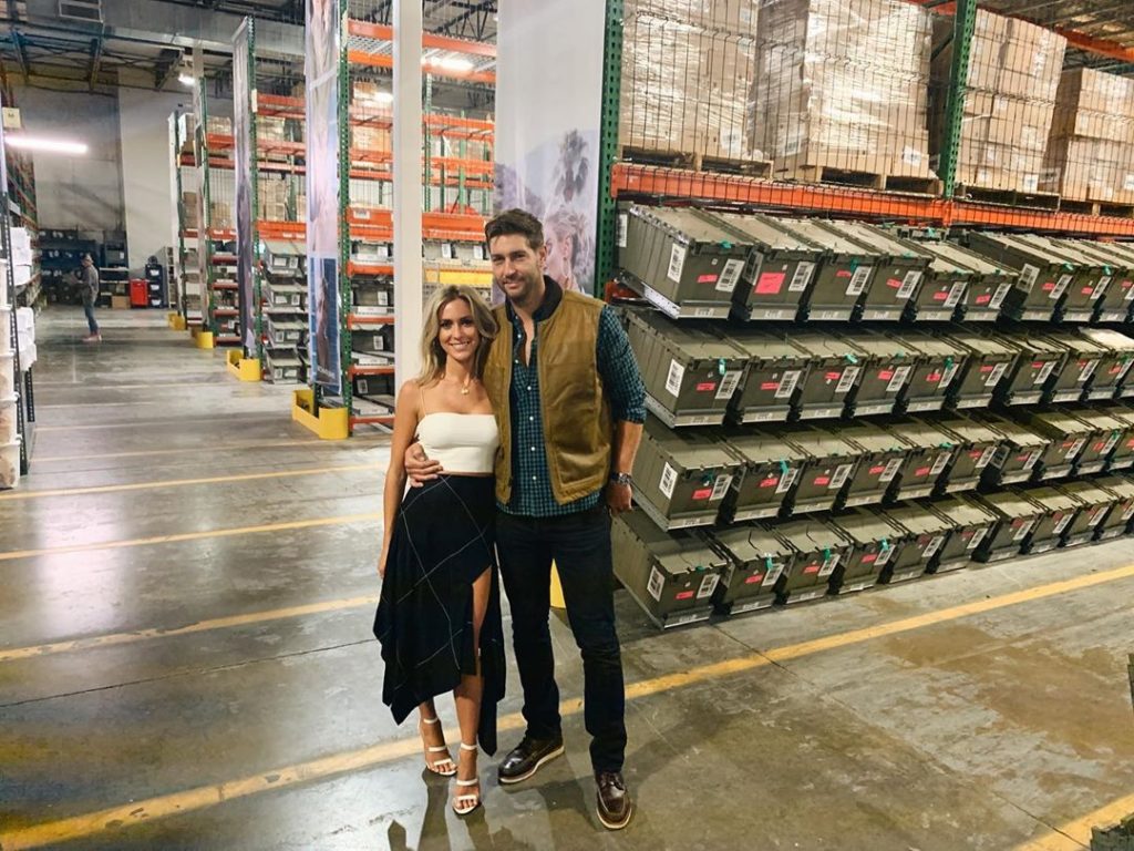 Jay Cutler and Kristin Cavallari at the Uncommon James Shipping Warehouse