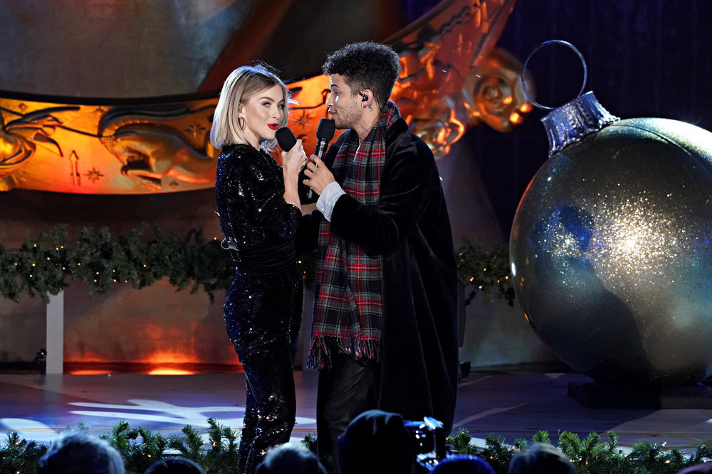Julianne Hough, Jordan Fisher performs during the 2019 Christmas in Rockefeller Center