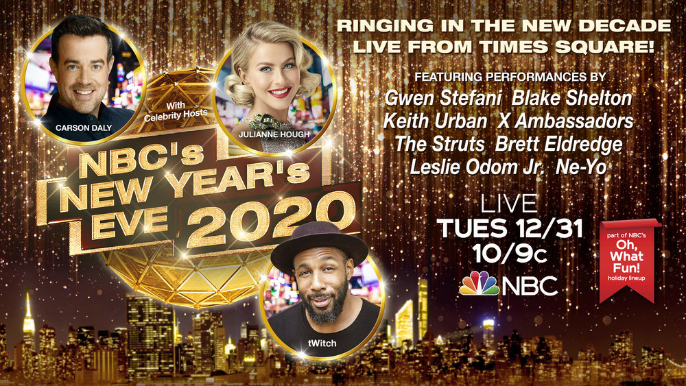 Julianne Hough and Carson Daly host NBC's NYE 2020 Special
