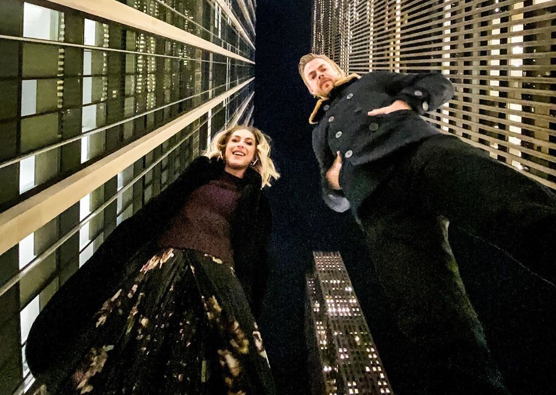 Derek and Julianne Hough in NYC for Rockefeller Christmas 2019