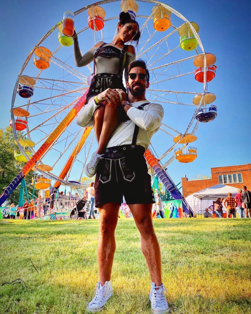 Brittainy Taylor and PJ Kellogg at Oktoberfest on first date