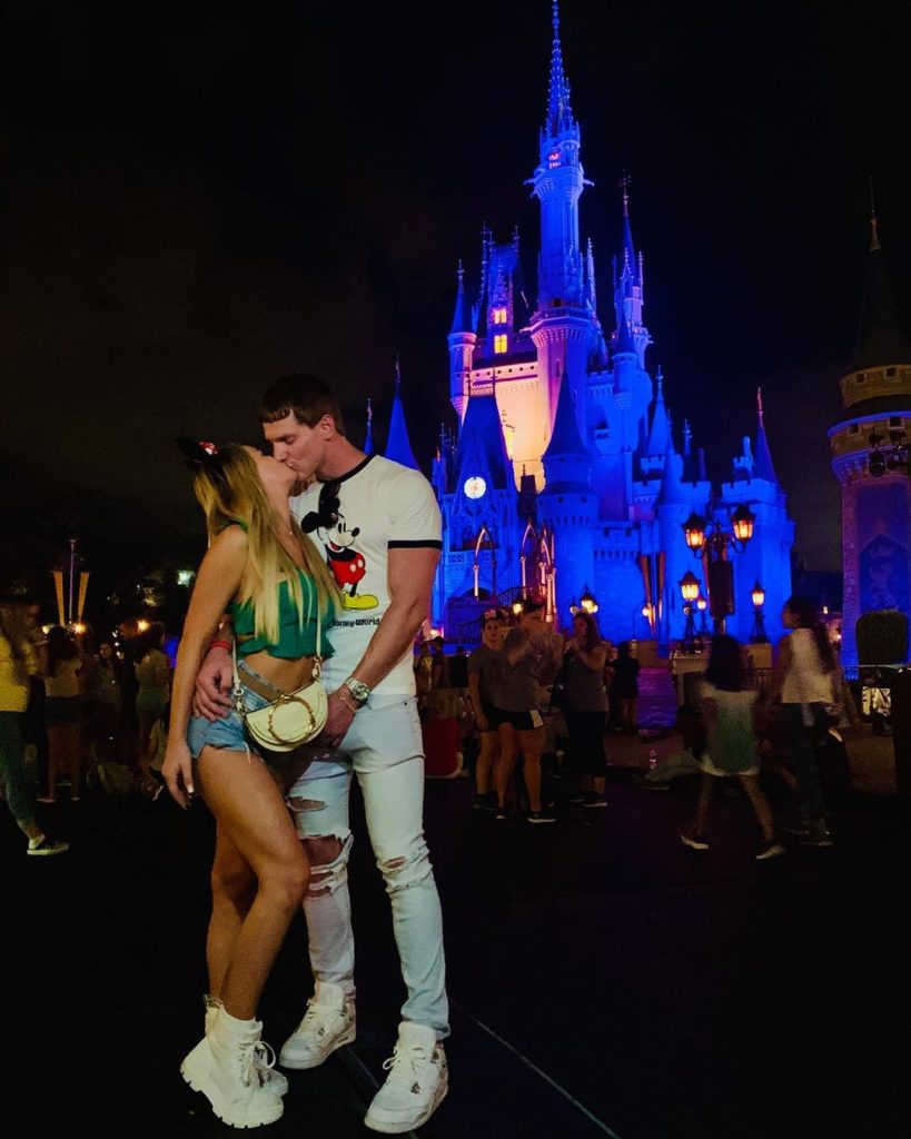 Juliette Porter with Sam Logan in Disneyland photo