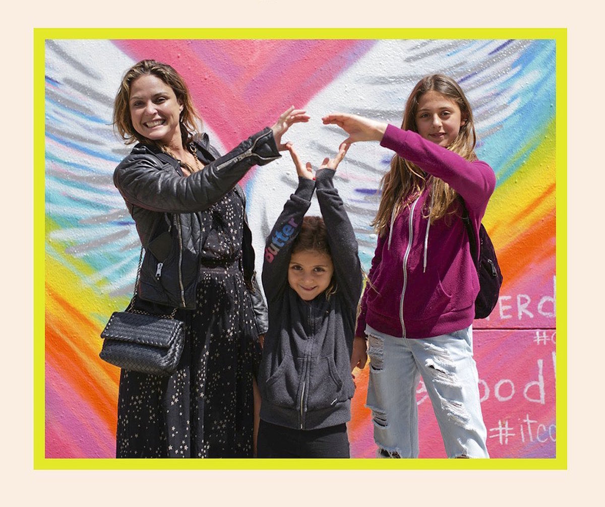 Josie Maran with her family