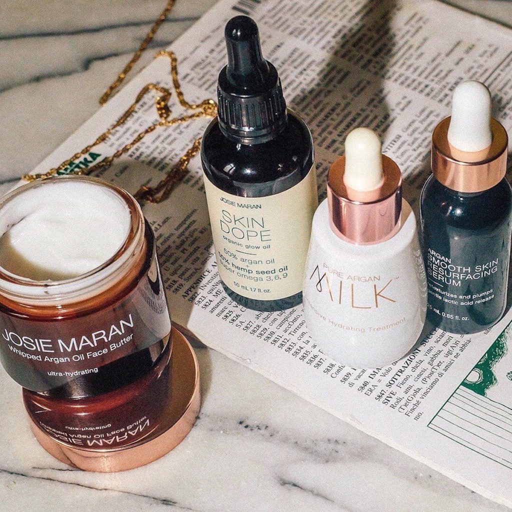 Josie Maran Skin Dope, Milk and Argan Oil products