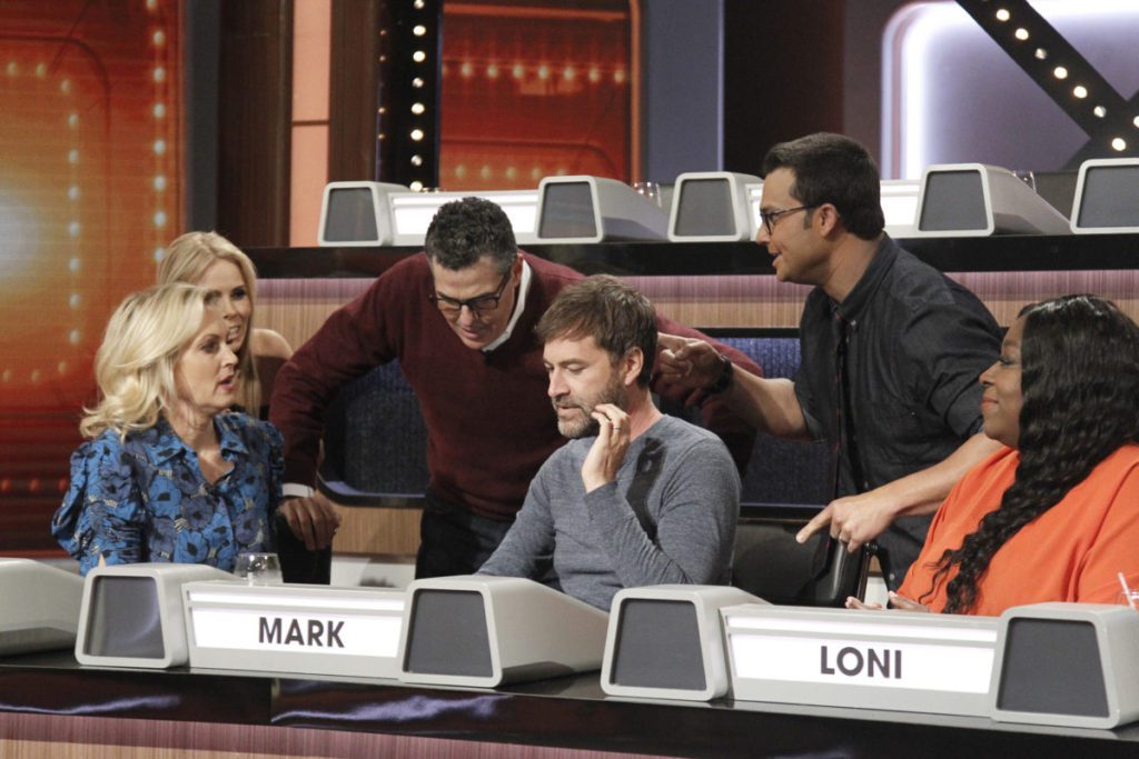 ALI WENTWORTH,CHERYL HINES, ADAM CAROLLA, MARK DUPLASS, NICK SWISHER, LONI LOVE ON MATCH GAME