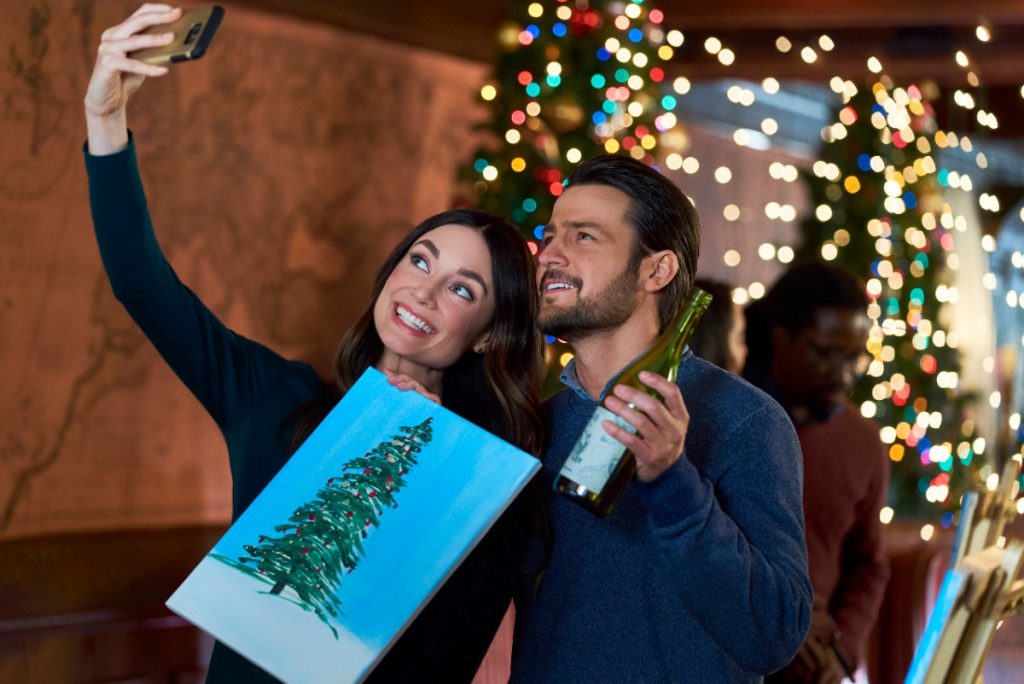 Mallory Jansen and Tyler Hynes in Hallmark's 'On the 12th Date of Christmas.'