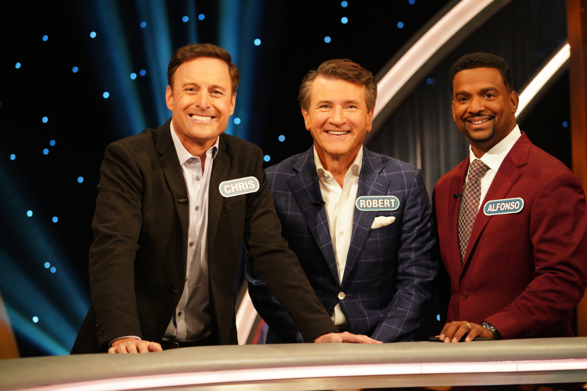 Chris Harrison, Robert Herjavec, and Alfonso Ribeiro on Celebrity Wheel of Fortune