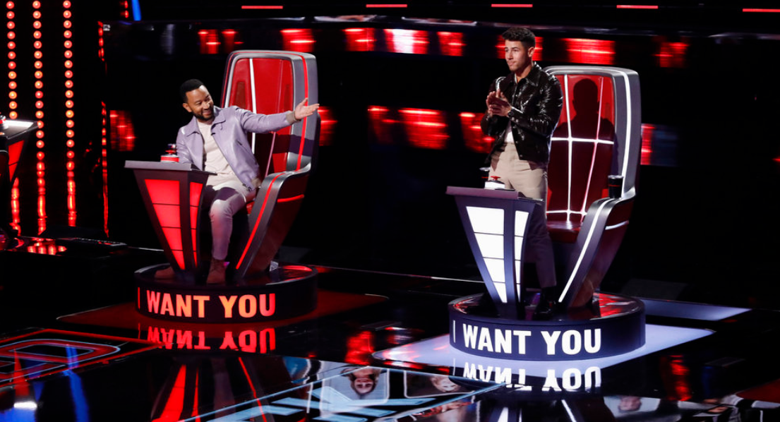 John Legend blocks Nick Jonas on the Voice