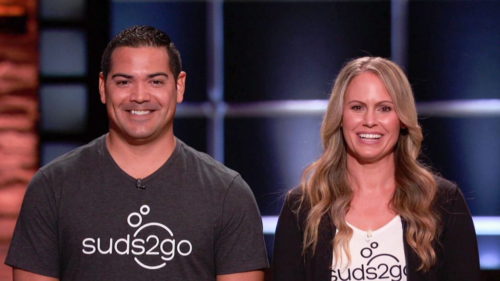 Gabe and Cindy Trevizo from Suds2Go on ABC's Shark Tank