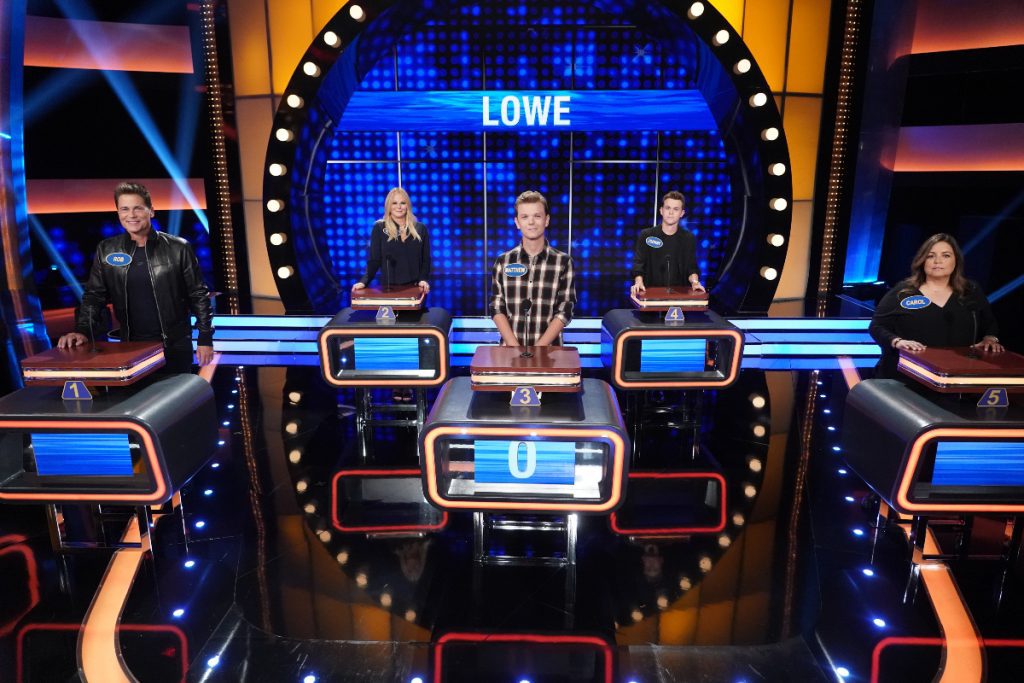 L'équipe Rob Lowe sur Celebrity Family Feud