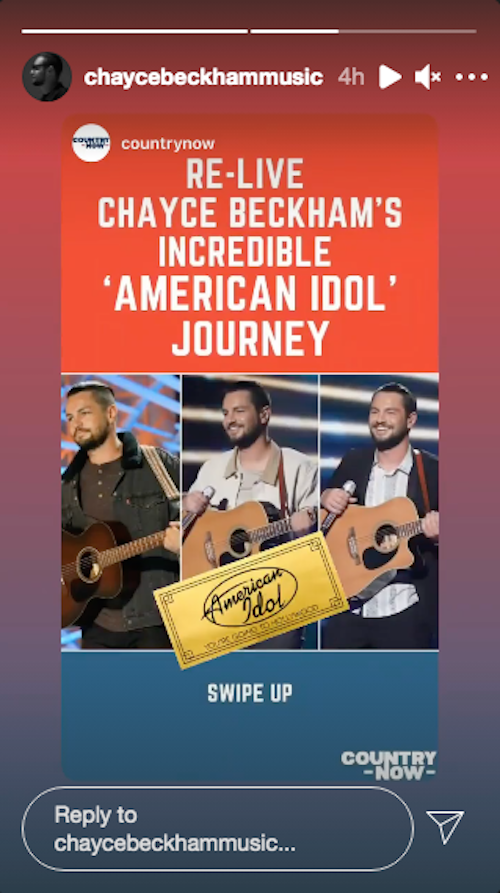 CHAYCE BECKHAM IG STORY