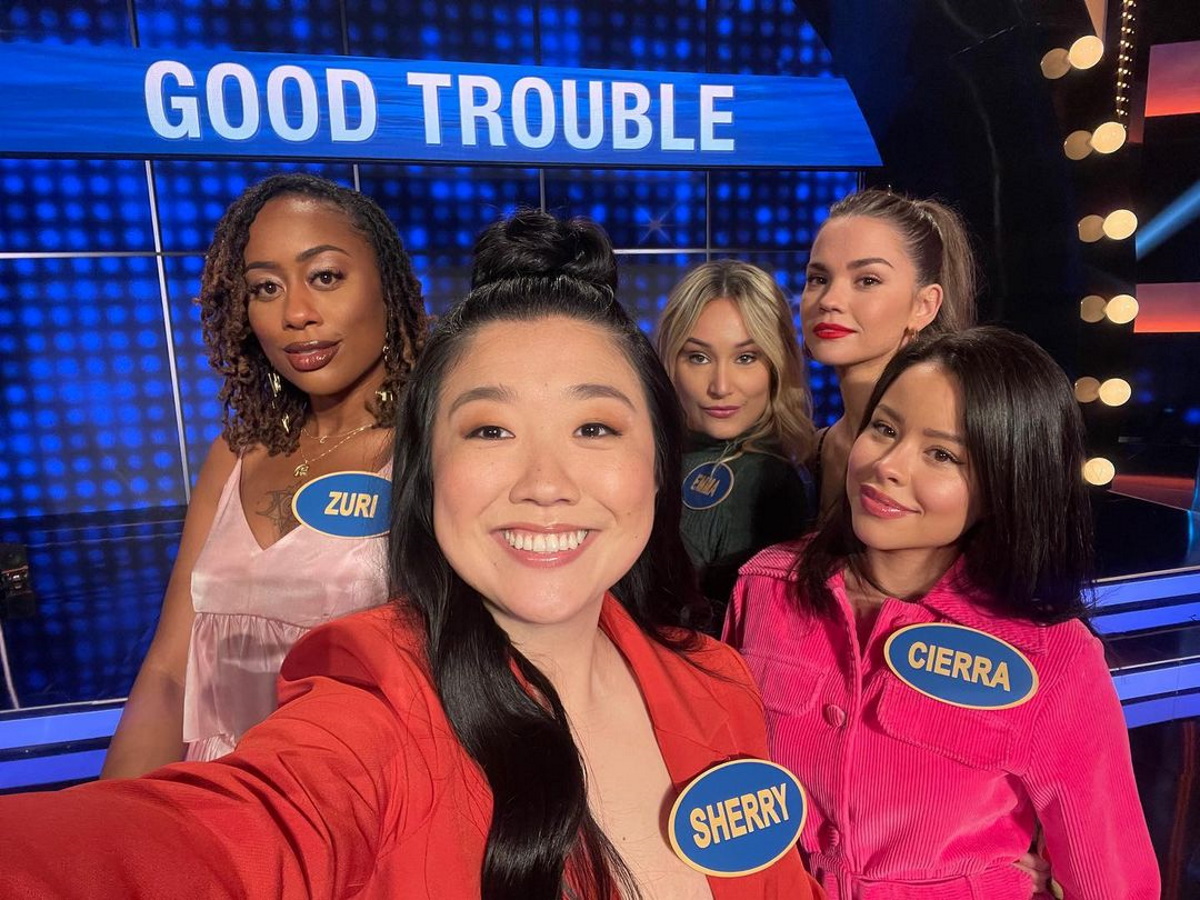 CAST OF GOOD TROUBLE ON CELEBRITY FAMILY FEUD