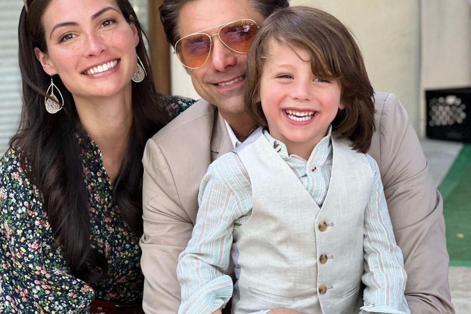 Who are John Stamos's wife and son?