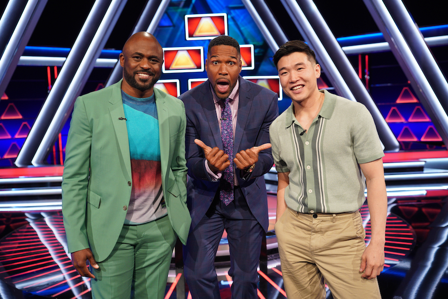 Wayne Brady and Joel kim Booster on $100,000 Pyramid 2023