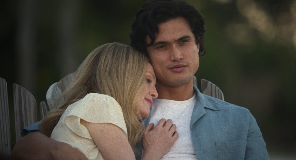 Julianne Moore and Charles Melton in May December on Netflix